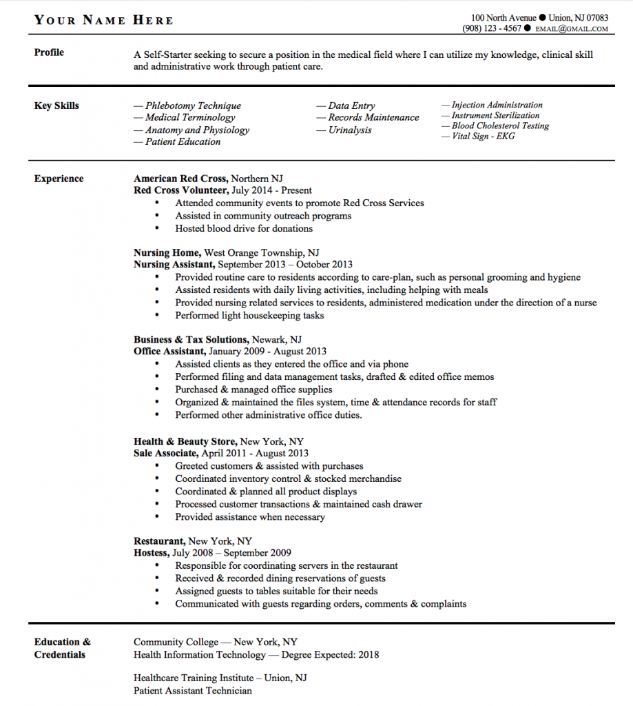 medical school resume